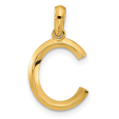 14K yellow gold initial necklace