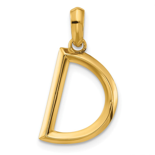 14K yellow gold initial necklace