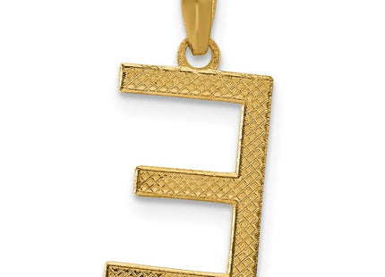 14ky Fancy Letter Initial Pendant Necklace in Elegant Script Design, 16.67mm