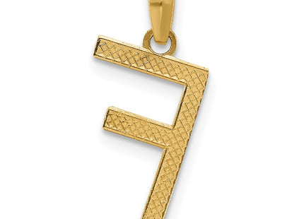 14ky Fancy Letter Initial Pendant Necklace in Elegant Script Design, 17.21mm