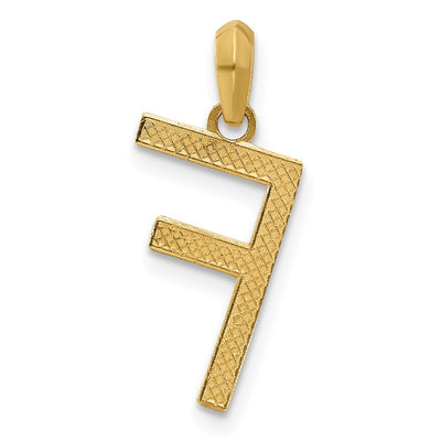 14ky Fancy Letter Initial Pendant Necklace in Elegant Script Design, 17.21mm