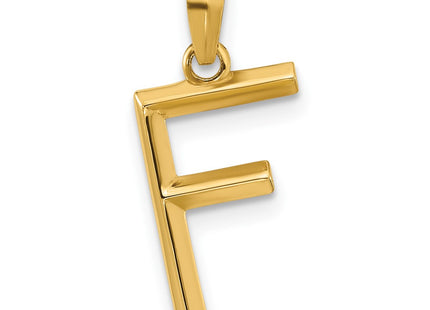 14K yellow gold initial necklace