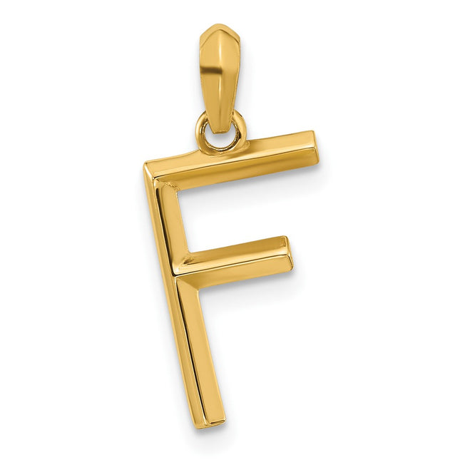 14K yellow gold initial necklace