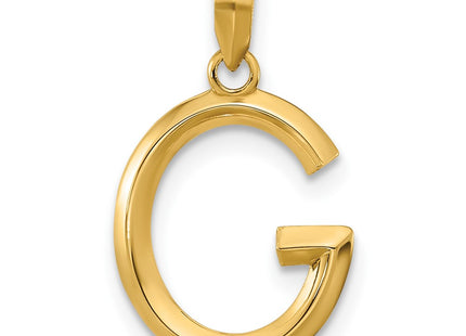 14K yellow gold initial necklace