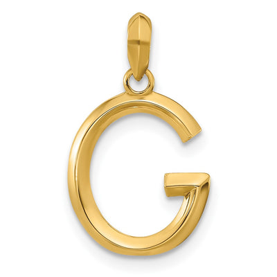 14K yellow gold initial necklace