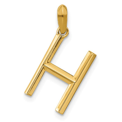 14K yellow gold initial necklace