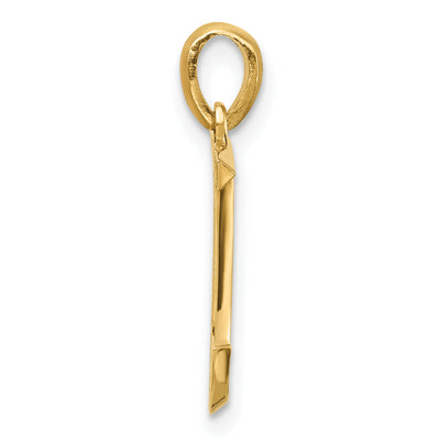 14ky Fancy Letter J, 16.86mm