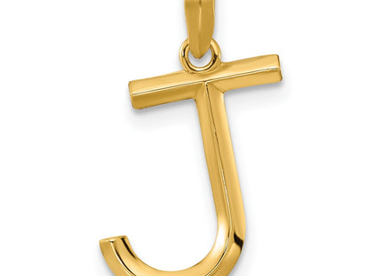 14K yellow gold letter J pendants & charm