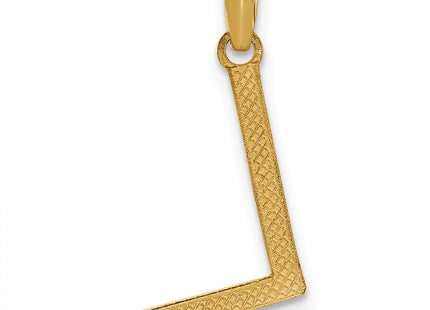 14ky Fancy Letter L, 16.57mm