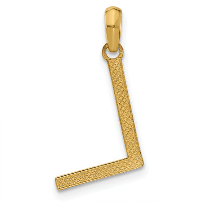 14ky Fancy Letter L, 16.57mm