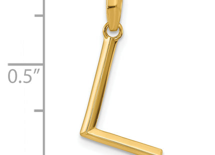 14ky Fancy Letter L, 16.57mm