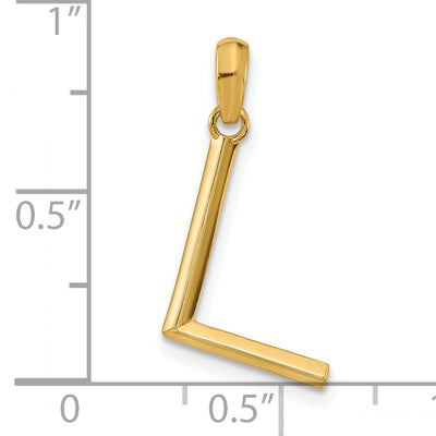 14ky Fancy Letter L, 16.57mm