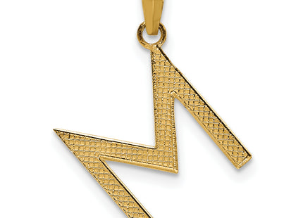 14ky Fancy Letter M, 16.04mm