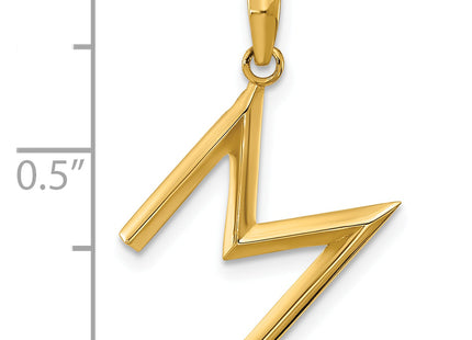 14ky Fancy Letter M, 16.04mm