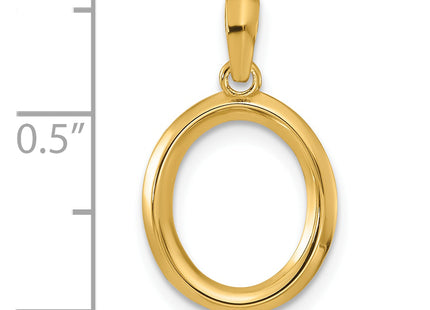 14ky Fancy Letter O, 16.75mm