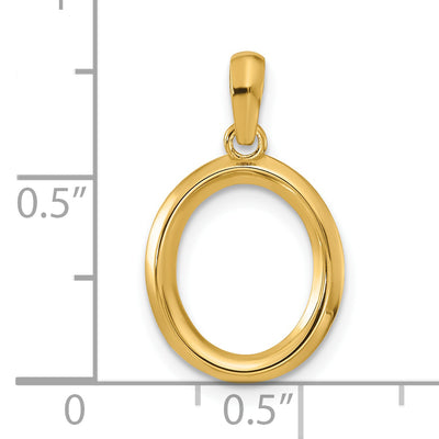 14ky Fancy Letter O, 16.75mm