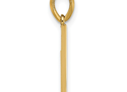 14K yellow gold letter V pendants & charm