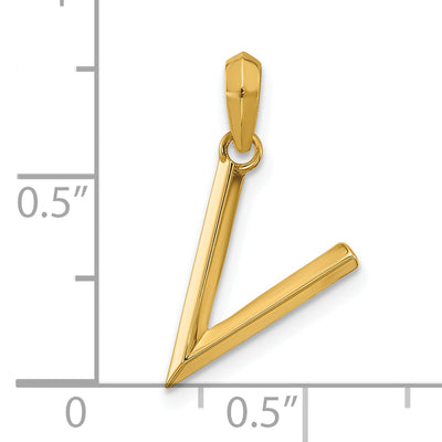 14ky Fancy Letter V, 16.89mm