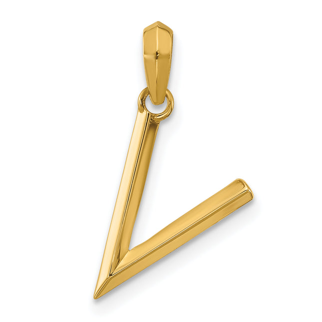 14ky Fancy Letter V, 16.89mm