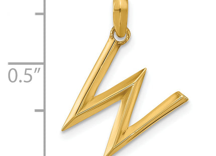 14ky Fancy Letter W, 16.64mm