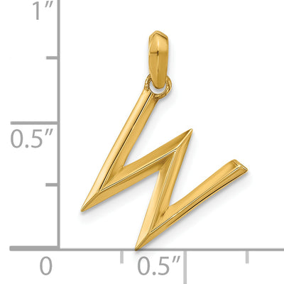 14ky Fancy Letter W, 16.64mm