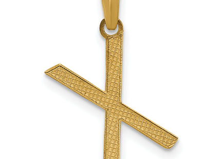 14ky Fancy Letter X, 17.09mm