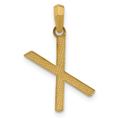 14ky Fancy Letter X, 17.09mm