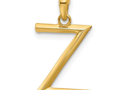 14K yellow gold letter Z pendants & charm