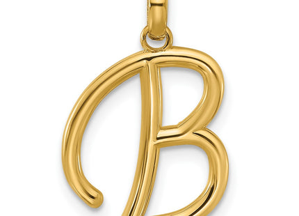 14K yellow gold initial necklace