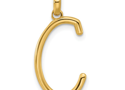 14K yellow gold initial necklace
