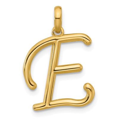 14K yellow gold initial necklace