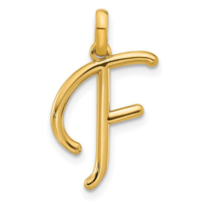 14K yellow gold initial necklace