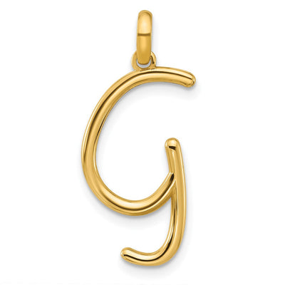 14K yellow gold initial necklace