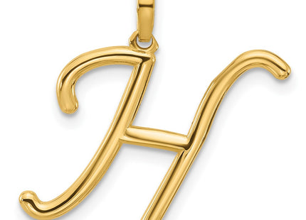 14K yellow gold initial necklace