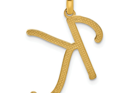 14ky Fancy Letter K, 20.11mm