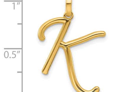 14ky Fancy Letter K, 20.11mm