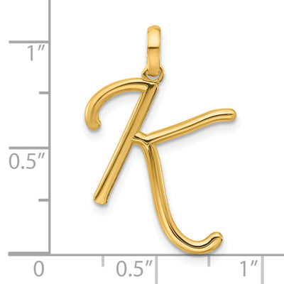 14ky Fancy Letter K, 20.11mm