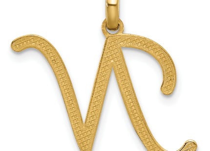 14ky Fancy Letter N, 21.83mm
