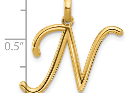 14ky Fancy Letter N, 21.83mm