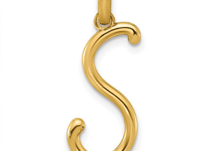 14K yellow gold letter S pendants & charm
