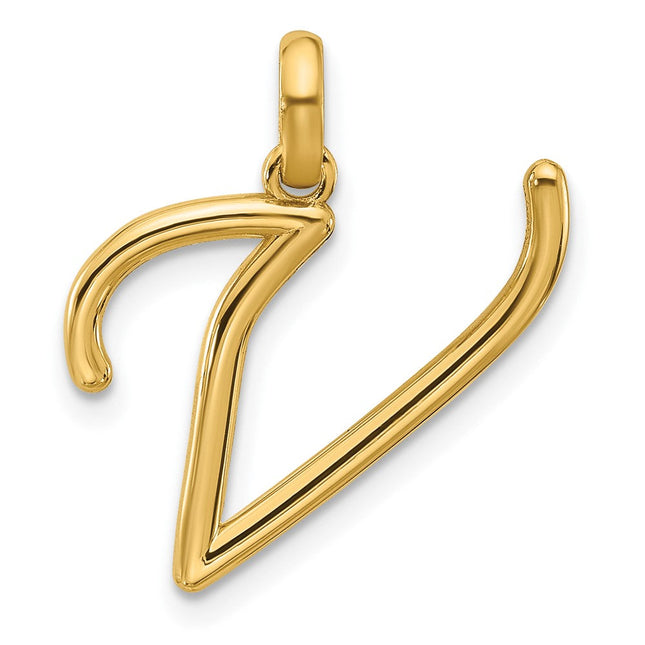 14ky Fancy Letter V, 12.07mm