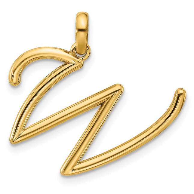 14ky Fancy Letter W, 19.97mm