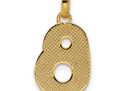 14ky Fancy Letter Initial Pendant Necklace in Elegant Script Design
