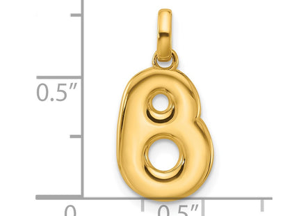 14ky Fancy Letter Initial Pendant Necklace in Elegant Script Design