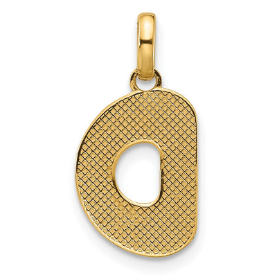 14ky Fancy Letter Initial Pendant Necklace in Elegant Script Design