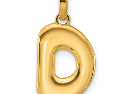 14K yellow gold initial necklace