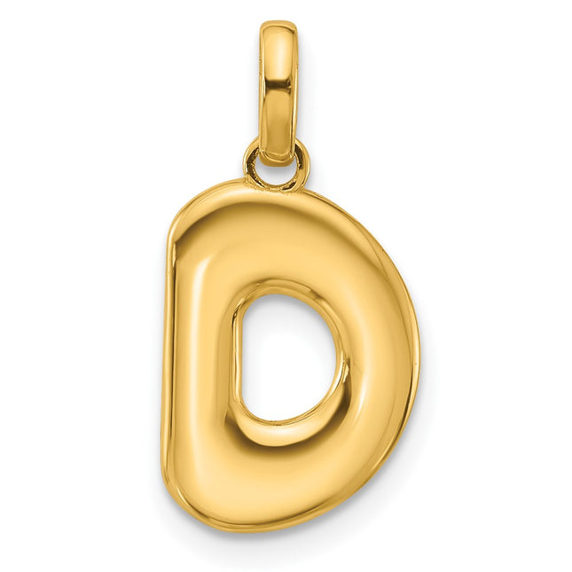 14K yellow gold initial necklace