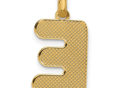 14ky Fancy Letter Initial Pendant Necklace in Elegant Script Design