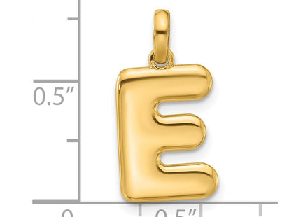 14ky Fancy Letter Initial Pendant Necklace in Elegant Script Design