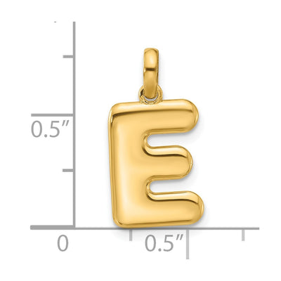14ky Fancy Letter Initial Pendant Necklace in Elegant Script Design